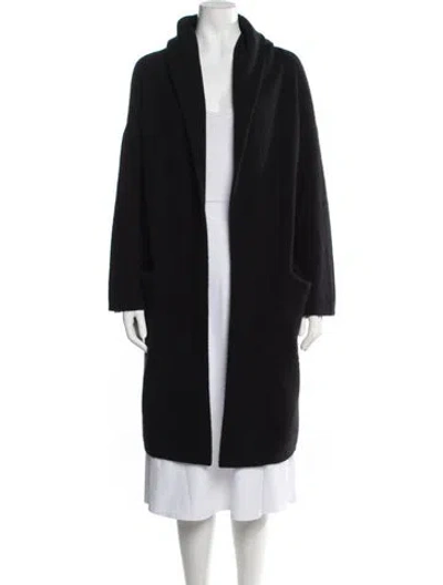 Pre-owned Lisa Yang Cashmere Open Front Sweater In Black