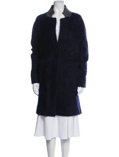 Pre-owned Lisa Yang Cashmere Open Front Sweater In Blue