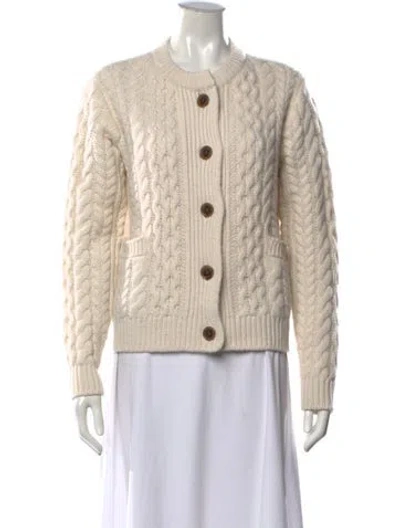 Pre-owned Lisa Yang Cashmere Open Front Sweater In Neutrals