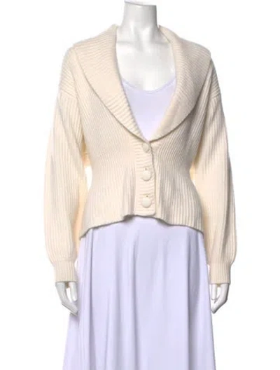 Pre-owned Lisa Yang Cashmere Open Front Sweater In Neutrals