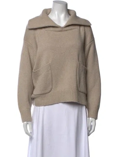 Pre-owned Lisa Yang Cashmere Open Front Sweater In Neutrals