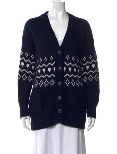 Pre-owned Lisa Yang Cashmere Patterned Sweater In Multi