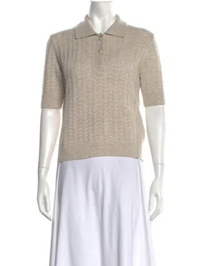Pre-owned Lisa Yang Cashmere Patterned Sweater In Neutrals