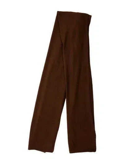 Pre-owned Lisa Yang Cashmere Printed Shawl In Brown