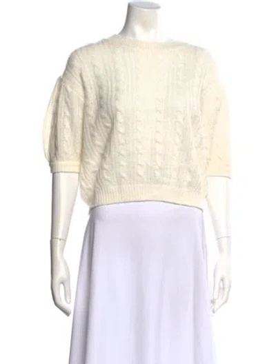 Pre-owned Lisa Yang Cashmere Printed Sweater W/ Tags In Neutral