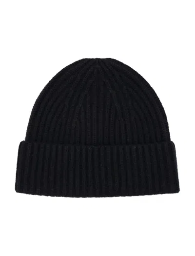 Lisa Yang Cashmere Ribbed Beanie In Nero