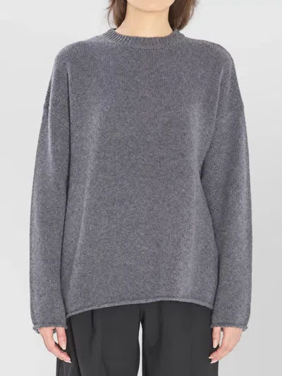 Lisa Yang Cashmere Ribbed Crew-neck Jumper In Gray