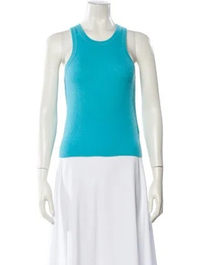 Pre-owned Lisa Yang Cashmere Scoop Neck Sweater In Blue