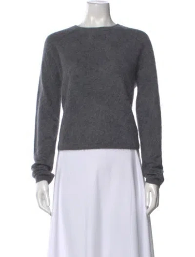 Pre-owned Lisa Yang Cashmere Scoop Neck Sweater In Gray