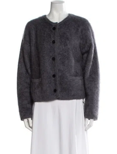 Pre-owned Lisa Yang Cashmere Scoop Neck Sweater In Gray
