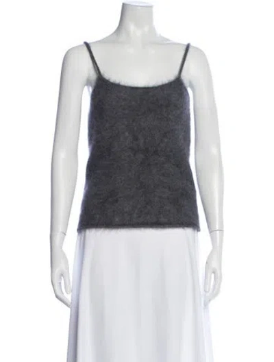 Pre-owned Lisa Yang Cashmere Scoop Neck Sweater In Gray