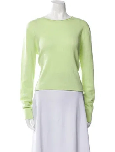 Pre-owned Lisa Yang Cashmere Scoop Neck Sweater In Green