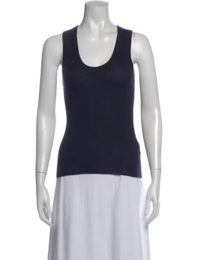 Pre-owned Lisa Yang Cashmere Scoop Neck Sweater In Grey