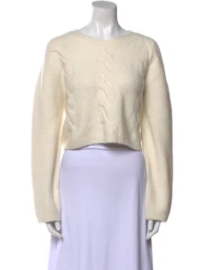 Pre-owned Lisa Yang Cashmere Scoop Neck Sweater In Neutral