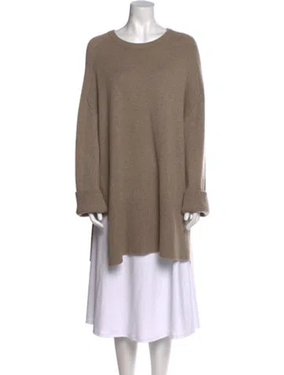 Pre-owned Lisa Yang Cashmere Scoop Neck Sweater In Neutral