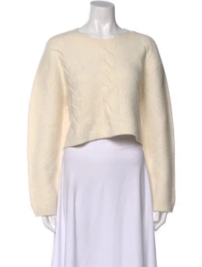 Pre-owned Lisa Yang Cashmere Scoop Neck Sweater In Neutral