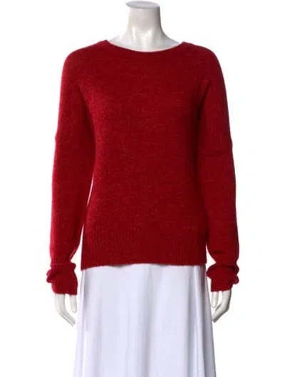 Pre-owned Lisa Yang Cashmere Scoop Neck Sweater In Red