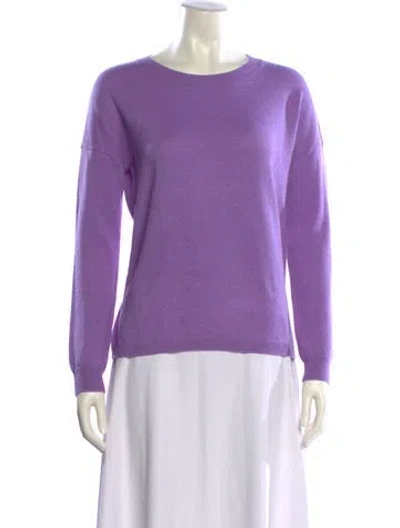 Pre-owned Lisa Yang Cashmere Scoop Neck Sweater W/ Tags In Purple