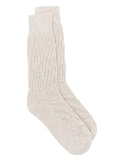 Lisa Yang Cashmere Socks In Neutral