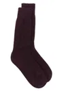 Lisa Yang Cashmere Socks In Burgundy