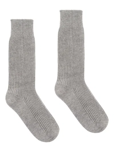 Lisa Yang Cashmere Socks In Grey