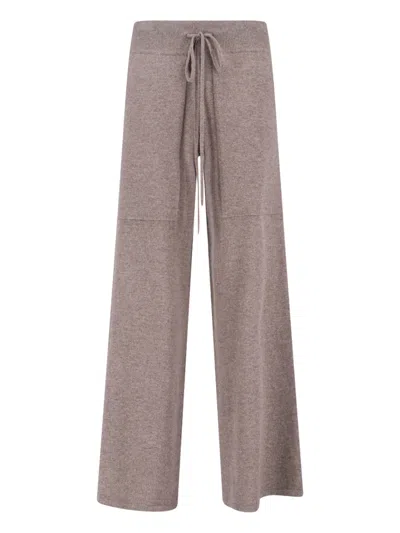 Lisa Yang Cashmere Sports Pants In Brown