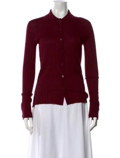 Pre-owned Lisa Yang Cashmere Sweater In Burgundy