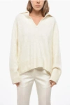 Lisa Yang Cashmere Sweater With Polo Neck In White