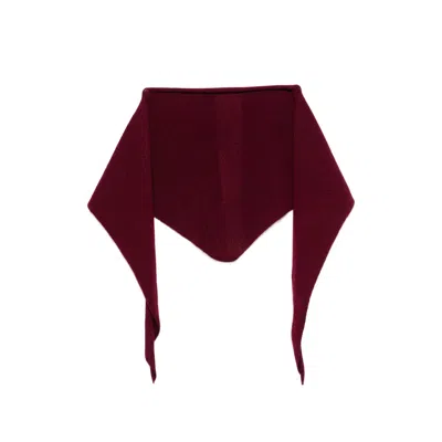 Lisa Yang Cashmere Triangular Scarf In Red