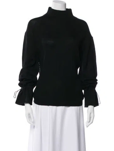 Pre-owned Lisa Yang Cashmere Turtleneck Sweater In Black/green