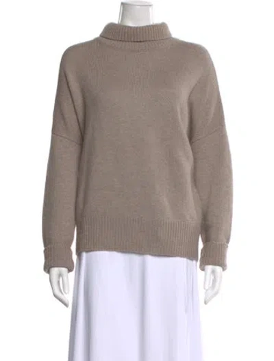 Pre-owned Lisa Yang Cashmere Turtleneck Sweater In Gray
