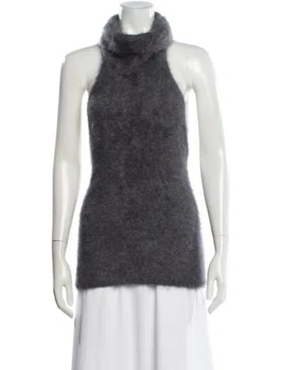Pre-owned Lisa Yang Cashmere Turtleneck Sweater In Gray