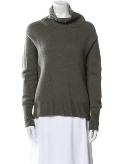 Pre-owned Lisa Yang Cashmere Turtleneck Sweater In Green