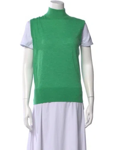 Pre-owned Lisa Yang Cashmere Turtleneck Sweater In Green