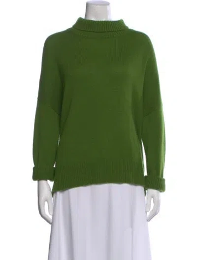 Pre-owned Lisa Yang Cashmere Turtleneck Sweater In Green