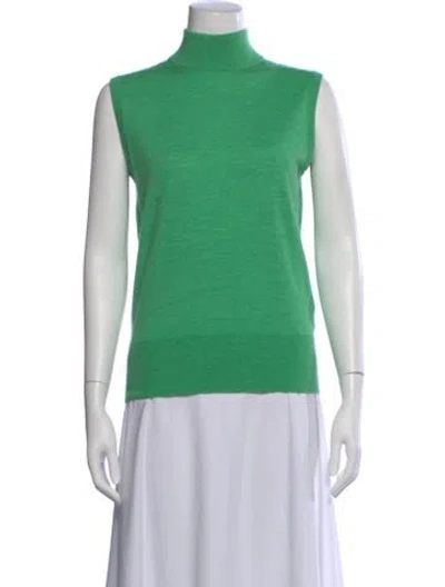 Pre-owned Lisa Yang Cashmere Turtleneck Sweater In Green