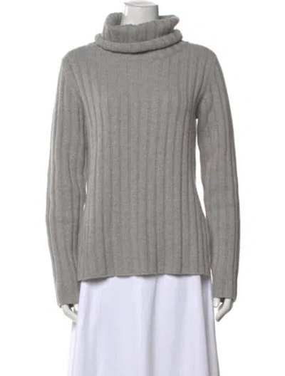 Pre-owned Lisa Yang Cashmere Turtleneck Sweater In Grey