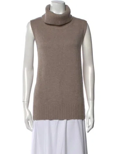 Pre-owned Lisa Yang Cashmere Turtleneck Sweater In Neutral