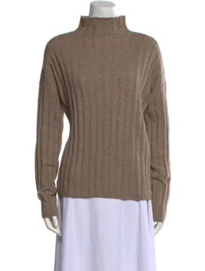 Pre-owned Lisa Yang Cashmere Turtleneck Sweater In Neutral