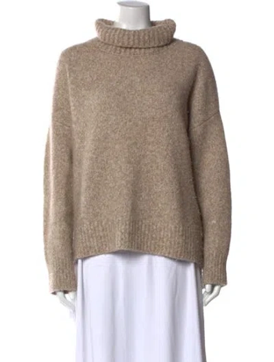 Pre-owned Lisa Yang Cashmere Turtleneck Sweater In Neutral