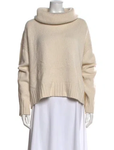 Pre-owned Lisa Yang Cashmere Turtleneck Sweater In Neutral