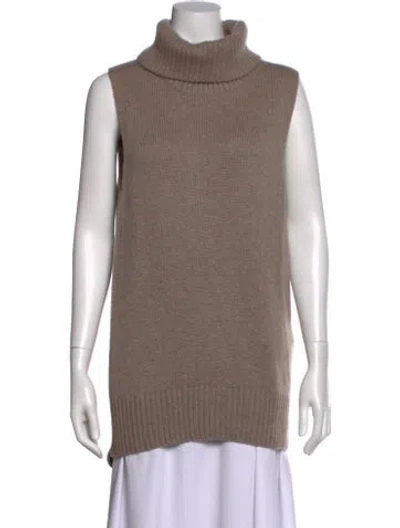 Pre-owned Lisa Yang Cashmere Turtleneck Sweater In Neutral