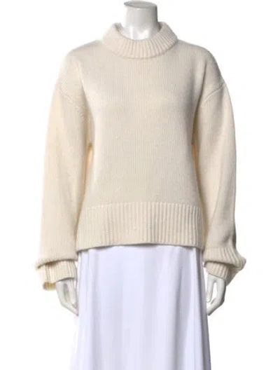 Pre-owned Lisa Yang Cashmere Turtleneck Sweater In Neutral