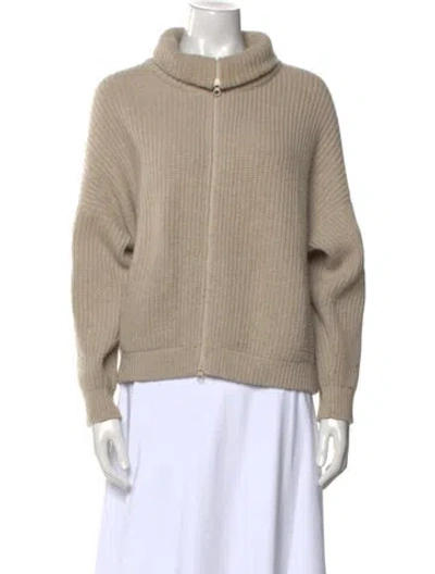 Pre-owned Lisa Yang Cashmere Turtleneck Sweater In Neutral