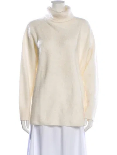 Pre-owned Lisa Yang Cashmere Turtleneck Sweater In Neutral
