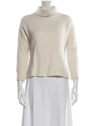 Pre-owned Lisa Yang Cashmere Turtleneck Sweater In Neutral