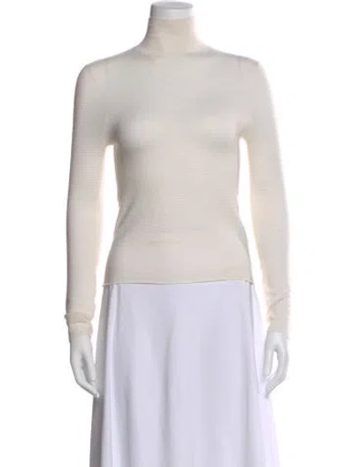 Pre-owned Lisa Yang Cashmere Turtleneck Sweater In Neutral