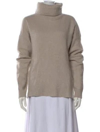 Pre-owned Lisa Yang Cashmere Turtleneck Sweater In Neutral