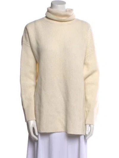 Pre-owned Lisa Yang Cashmere Turtleneck Sweater In Neutrals