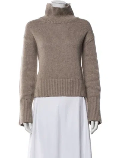 Pre-owned Lisa Yang Cashmere Turtleneck Sweater In Neutrals